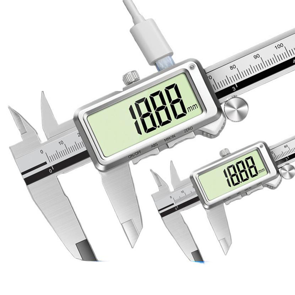 Digital Caliper 150Mm Stainless Steel - Rechargeable Digital Vernier Caliper: High For