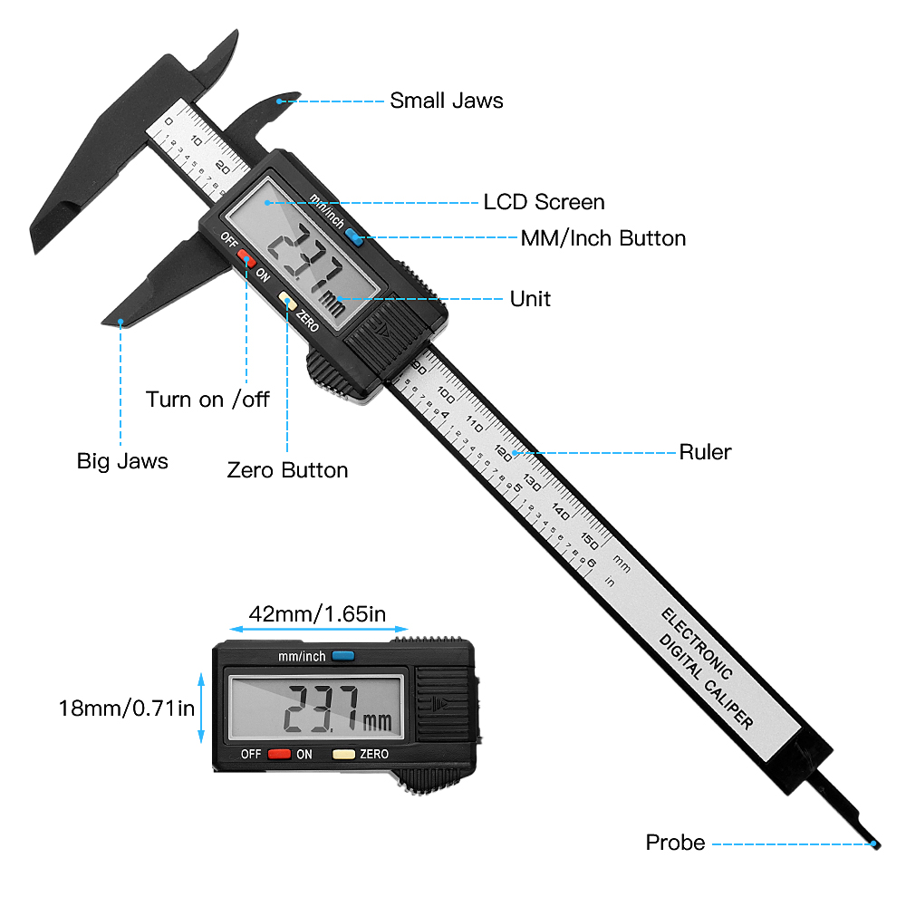 150mm Electronic Digital Calip - Digital Caliper 150Mm Stainless Steel 评论和价格